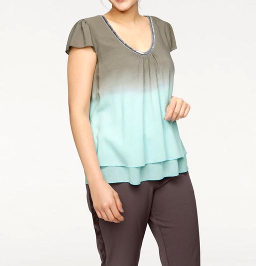 Блузка, серо-мятная - Ashley brooke фото 6