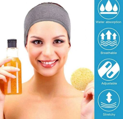 Косметическая повязка для волос на липучке  черная - Julystar фото 2