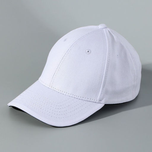 Кепка однотонная, белая, хлопок