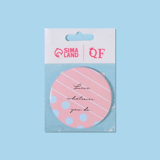 Цена за 3 шт. Зеркало карманное «Надписи», d = 7 см, цвет МИКС