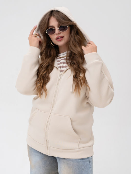 Толстовка футер 3х нитка с начесом.арт.286-27,экрю - Binita фото 18