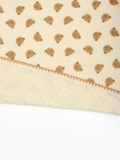 Плед «Этель. Медвежонок», 100×100 см, муслин двухслойный