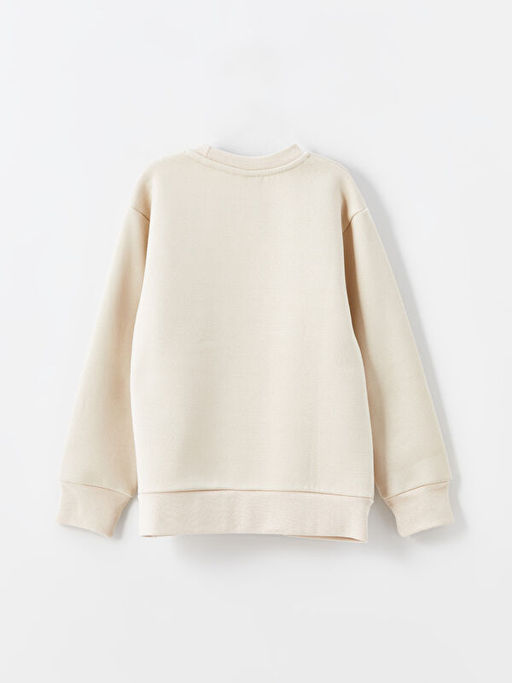 Bisiklet Yaka Bask?l? Uzun Kollu Erkek ?ocuk Sweatshirt - Waikiki фото 2