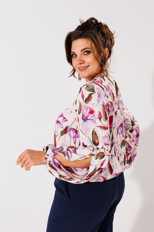 Блуза ANELLI 1355 цветы  фото 3