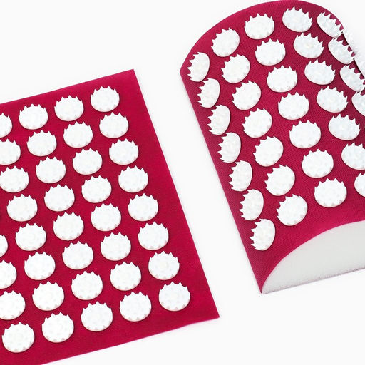 Аппликатор Кузнецова комплект, 144 колючки, спантекс, красный, 260×560 мм + валик 140×230