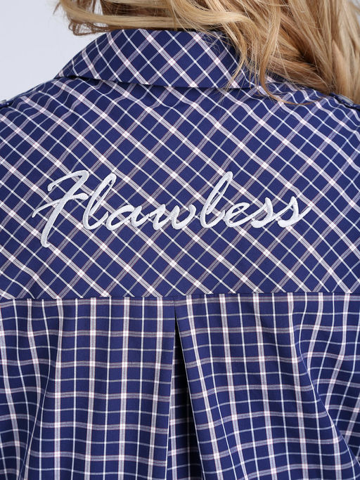 Платье-рубашка летнее в клетку с коротким рукавом - Almond фото 2