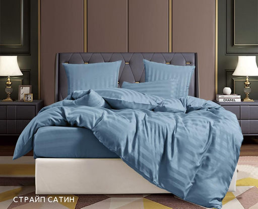 КПБ Denvol Страйп-сатин на резинке по кругу DENSSR012 2 спальный