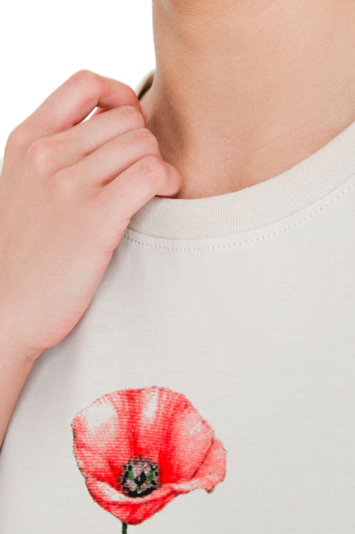 Арт. 31166 Футболка женская  44-52 (5 шт) Цвет:светло-бежевый