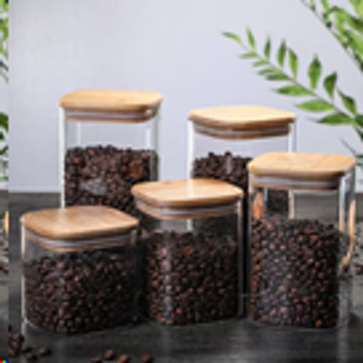 Банка квадратная бамбуковая крышка 550 мл диаметр 80/12 см / LCSC2916 /уп 120/ - Галеонтрейд фото 2