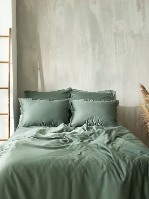 Наволочка SL Home Tencel, 70×70+3 см, тенсель, эвкалиптовое волокно 100%, оливковая