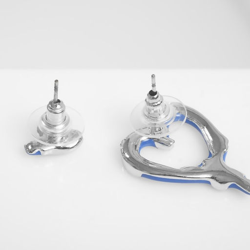 Серьги эмаль Таяние сердечки, цвет синий в серебре - Queen fair фото 2