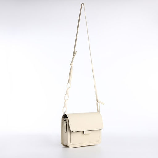 Сумка женская-мессенджер, цвет бежевый 17*14*6 см - Nazamok фото 4