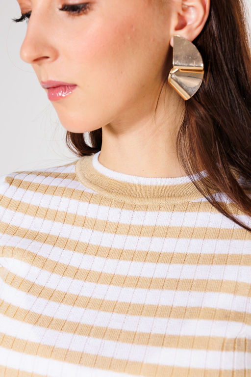 Джемпер KOKOdea 21-026 бело-бежевый  фото 8