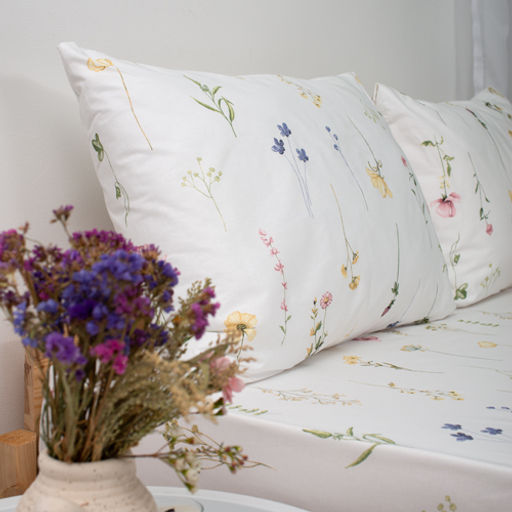 КПБ 2,0 спальный (с простыней на резинке 160х200х25, 2 наволочки 50х70), Ботанический сад Пододеяльник на молнии 177х217; простыня на резинке 160х200х25, наволочка 50х70 - 2шт. - Традиция фото 5