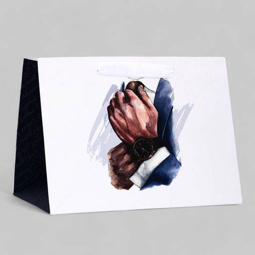 Пакет подарочный ламинированный с широким дном, Style, 25?19?18 см - UPAK LAND фото 5