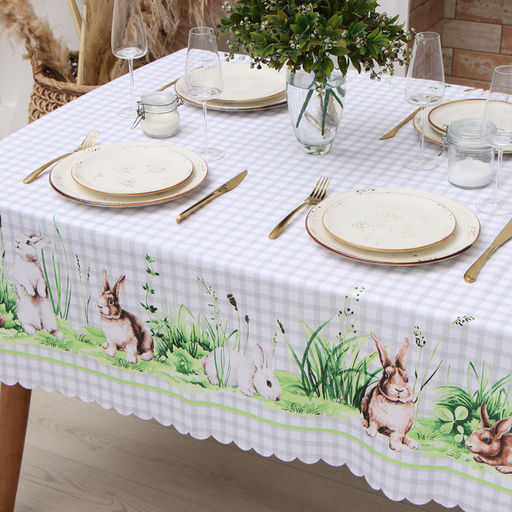 Скатерть Доляна Easter joy 145*250 см, 100% п/э  фото 12