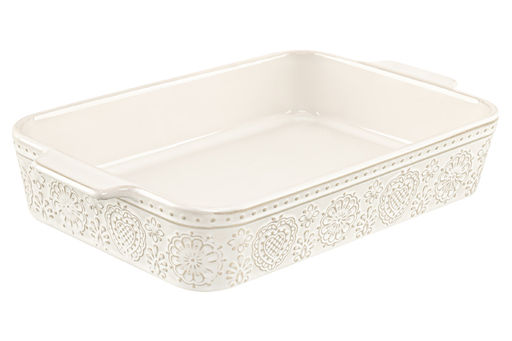 Форма для запекания 2,4 л 34.7*21.7*6 см "Традиция" прямоугольная молочный белый