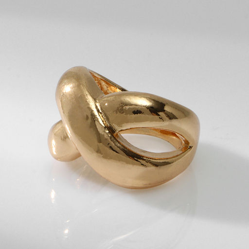 Кольцо металл Тренд бесконечность, объём, цвет золото, размер 18