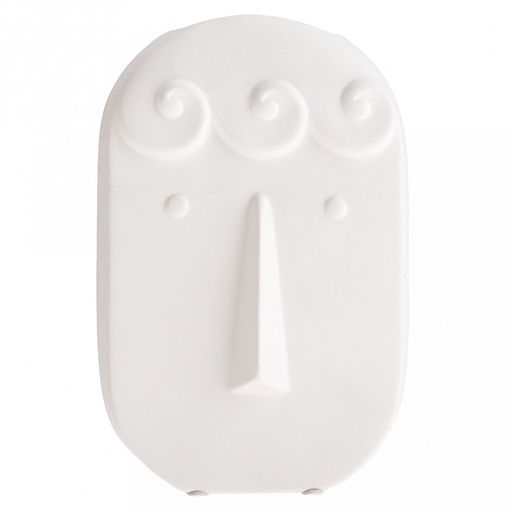 Ваза керамическая "Маска" 1,2л, 14х7,5см h21,8см, горло - 7,3х4,8см, матовая, фактурная глазурь, цвет - белый, в коробке (Китай)