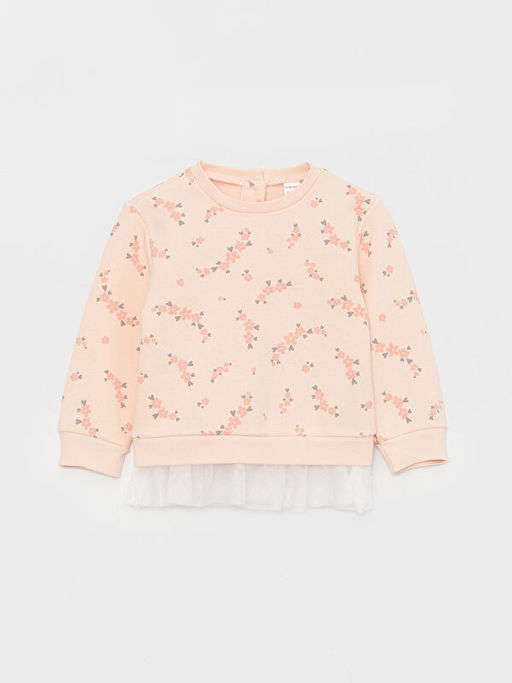 Bisiklet Yaka Uzun Kollu K?z Bebek Sweatshirt 2li - Waikiki фото 3