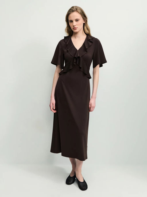 Платье миди с рюшами / Zarina