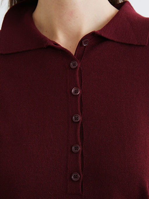 Polo Yaka Kad?n Triko Kazak