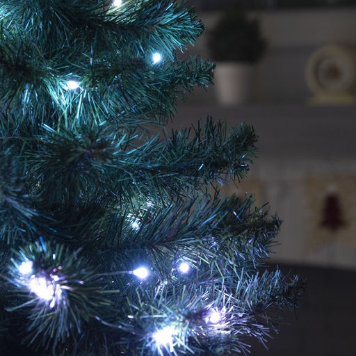 Гирлянда Нить 5 м роса, IP20, серебристая нить, 50 LED, пульт ДУ, свечение RGB, USB - Luazon lighting фото 8