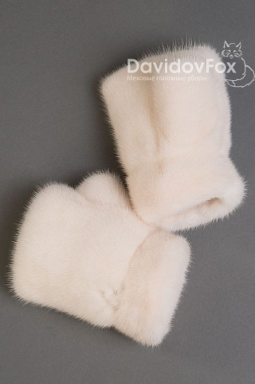 Митенки норка жемчуг