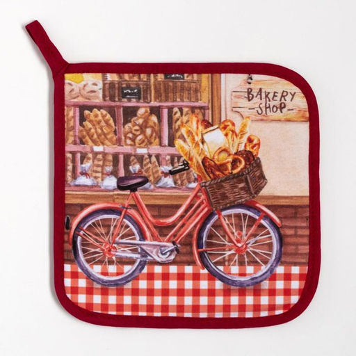 Кухонный набор Этель Bakery house: варежка-прихватка 20х28 см, прихватка 19х19 см, 100% хлопок  фото 2