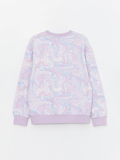 Bisiklet Yaka Elsa Bask?l? Uzun Kollu K?z ?ocuk Sweatshirt - Waikiki фото 2