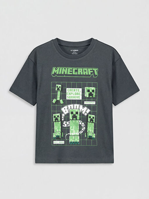 Minecraft Bask?l? Erkek ?ocuk Ti??rt