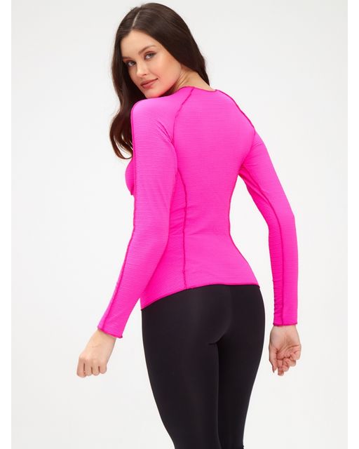 Лонгслив жатка Relief розовый