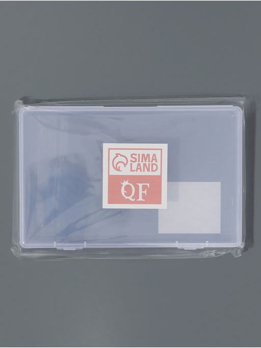 Бокс универс с крышкой 1секц 17,4*10,8*2,6см прозрач пакет накл QF