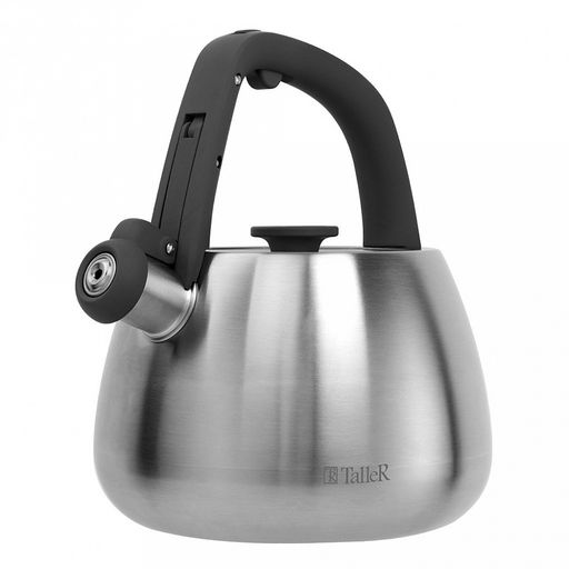 Чайник из нержавеющей стали 2,2л Reynard s0,6мм, дно s0,6мм, со свистком, с рычажным механизмом, матовая полировка снаружи и внутри, пластмассовые ручки с покрытием soft-touch, TalleR (Китай) - Домашняя мода фото 2