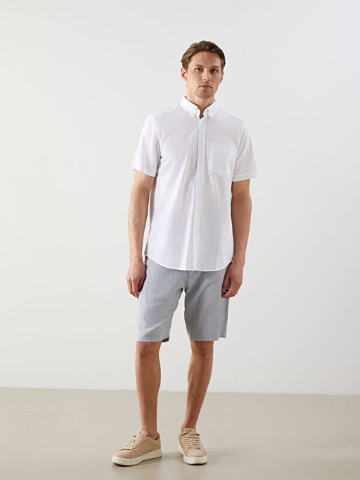 Regular Fit K?sa Kollu Arm?rl? Erkek G?mlek