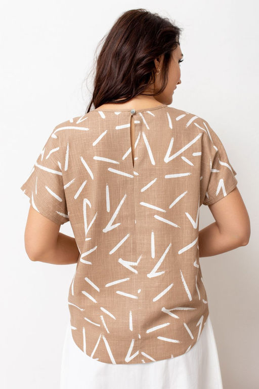 Блузка ТБ-97л беж-геометрия - Took a look фото 4