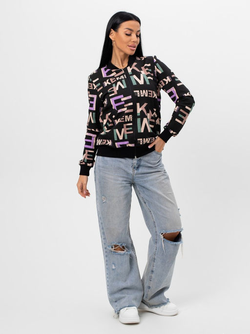 Бомбер женский на молнии - Милана фото 36