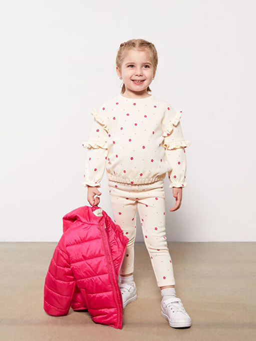 Beli Lastikli Bask?l? K?z Bebek Tayt - Waikiki фото 2