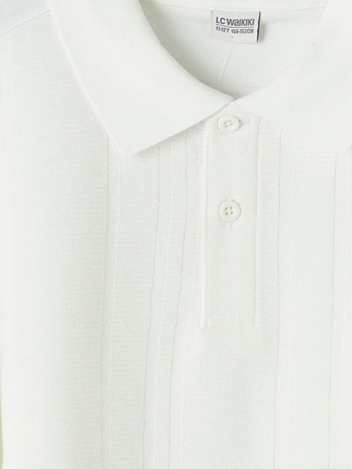 Polo Yaka Dokulu Erkek ?ocuk Ti??rt