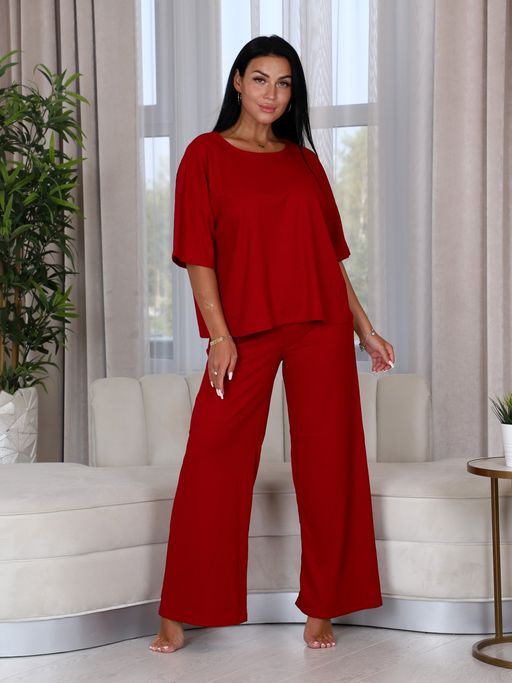 02 ЖЕНСКИЙ КОСТЮМ (брюки) (Винный)