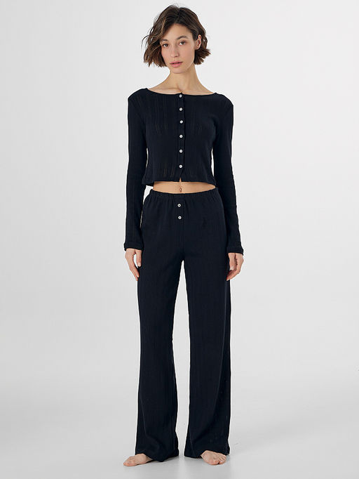 Брюки домашние женские черные