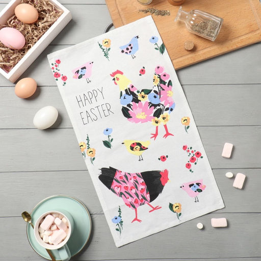 Кухонное полотенце «Доляна» Happy easter, 28×46 см, рогожка, 100% хлопок, 160 г/м²
