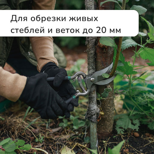 Секатор плоскостной, 8 (20 см), с металлическими ручками, Greengo фото 7
