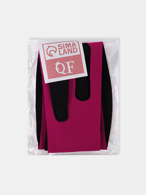 Маска текстильная для коррекции овала лица, на липучке, 62?9.5 см, чёрная, розовая