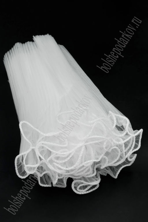 Упаковка для цветов гофрированная 26 см*2 м (SF-7856) белый