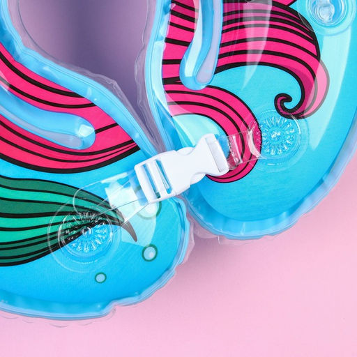 Круг детский на шею, для купания, Русалочка, от 1 мес, двухкамерный, с погремушками - Крошка я фото 4