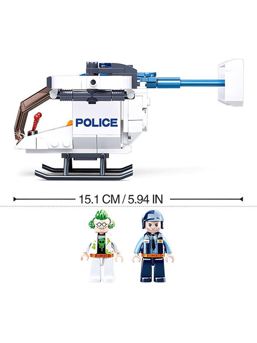 Конструктор Полиция «Вертолет», 161 деталь