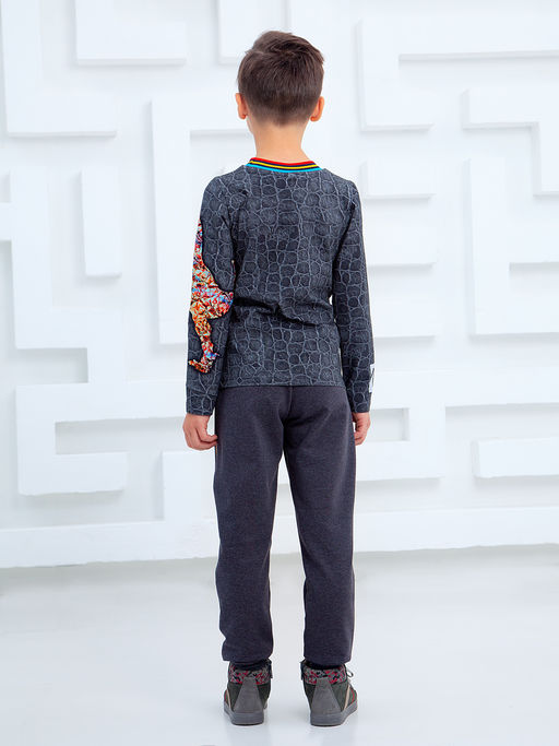 Футболка с длинным рукавом "Рекс",антрацитовый