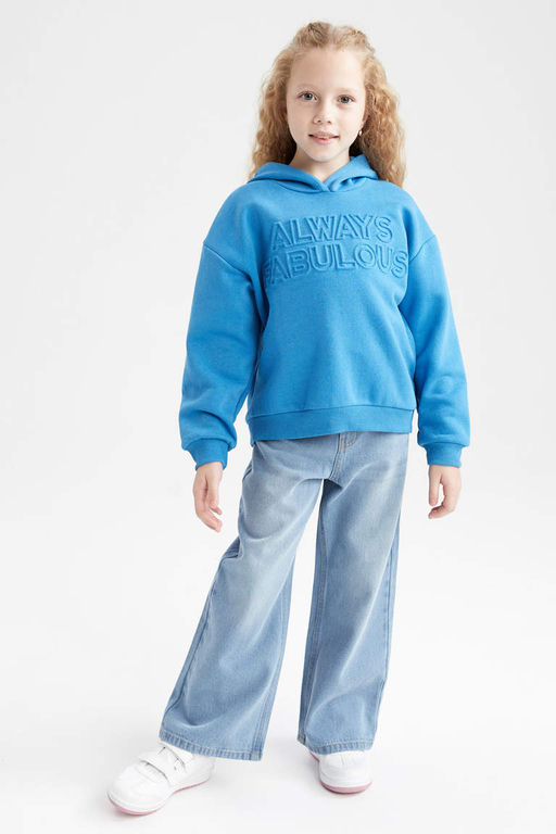 Толстовка с капюшоном для девочек - Defacto фото 3