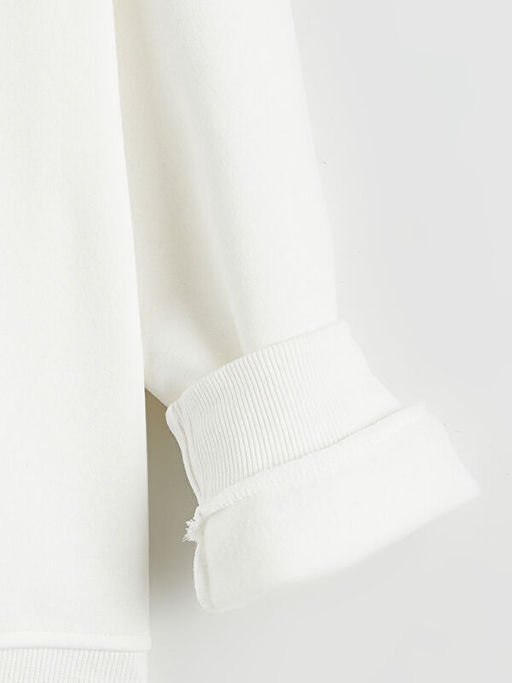 Fiyonk Bask?l? K?z ?ocuk Sweatshirt